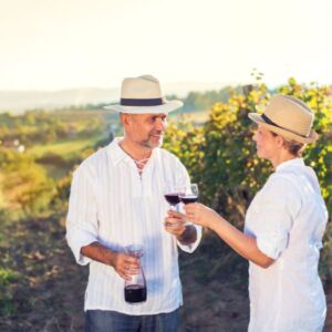 Vinsmagning på vingård